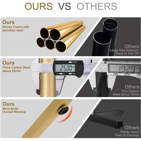 Metal Coat Rack Stand, Modern Coat Rack Freestanding with 8 Hooks, Coat - Picture 3 of 7